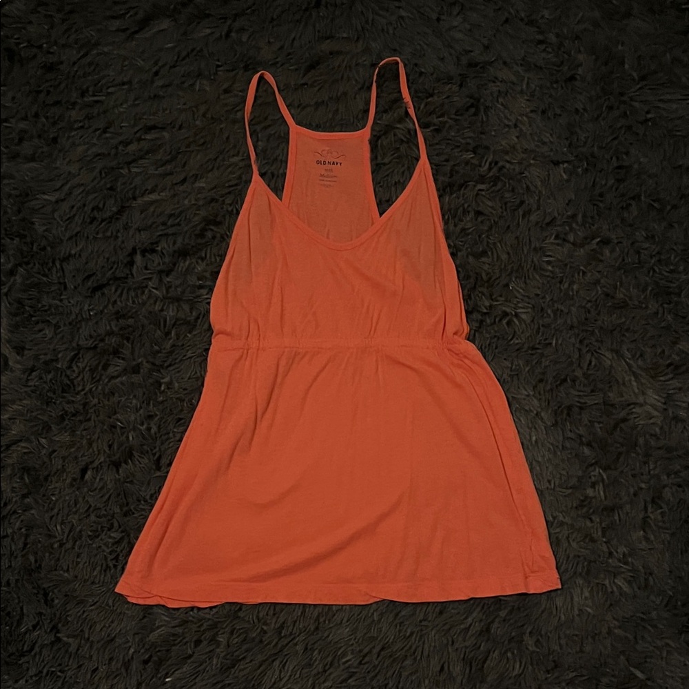 Old Navy Vibrant Orange Sleeveless Dress